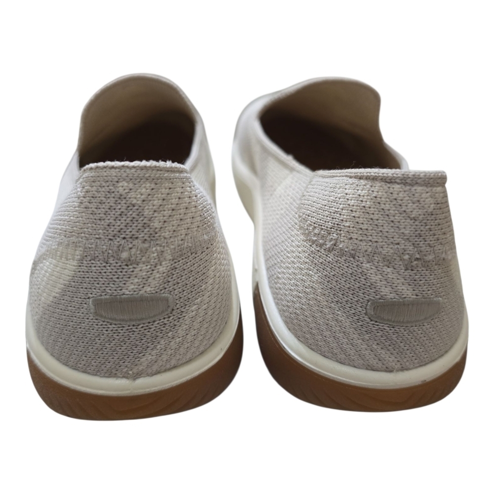 Keen KNX Knit Slip-on Sneakers Silver Birch Camo 9.5 White/Grey Sock Barefoot - Picture 7 of 9